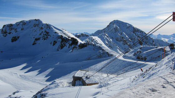 Ski-Abfahrt vom Parpaner Rothorn
