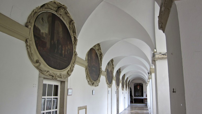Picture panels in the cloister of the Servitenkirche Vienna