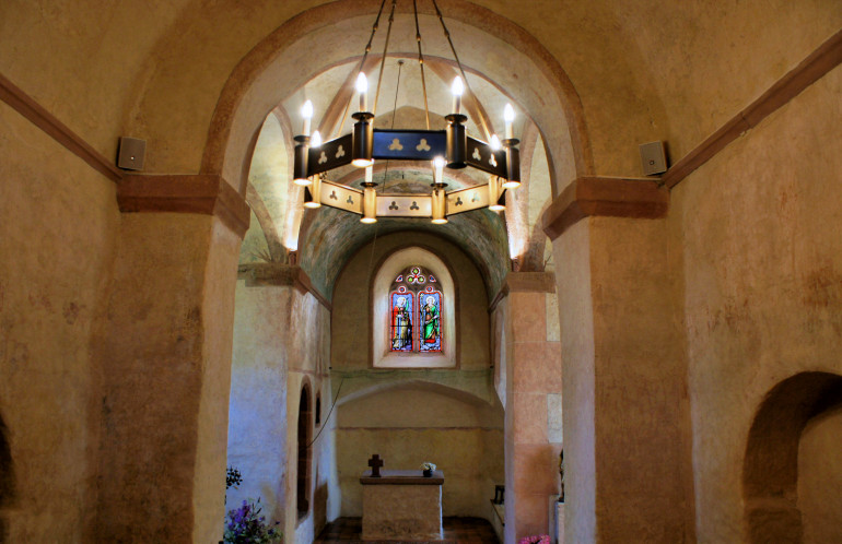 Nef romane de la chapelle Marguerite Epfig, Alsace