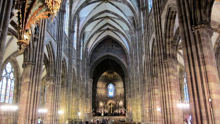 Interior view towards the choir