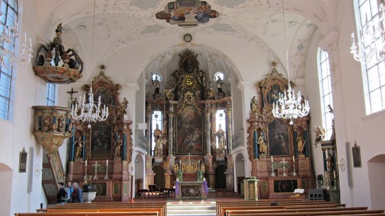 Vue intérieure de St. Erhard et Viktor