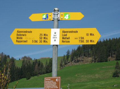 Signpost at Laadpass