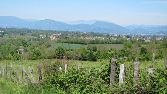 View from the hill to Les Abrets
