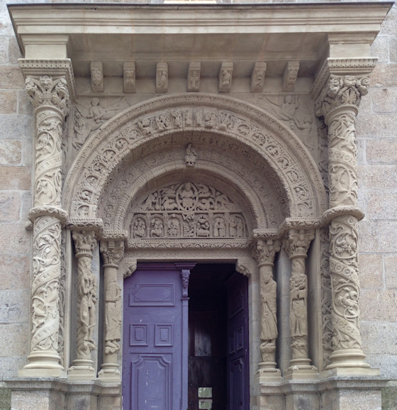 Saint-André church; Romanesque west portal