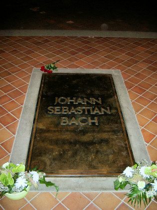 Plaque funéraire de J.S. Bach