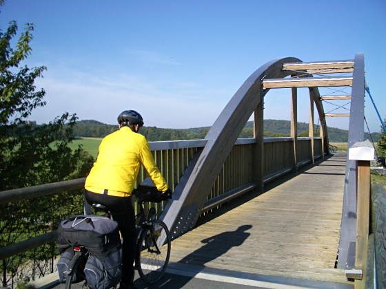 Pont sur la piste cyclable de Milseburg