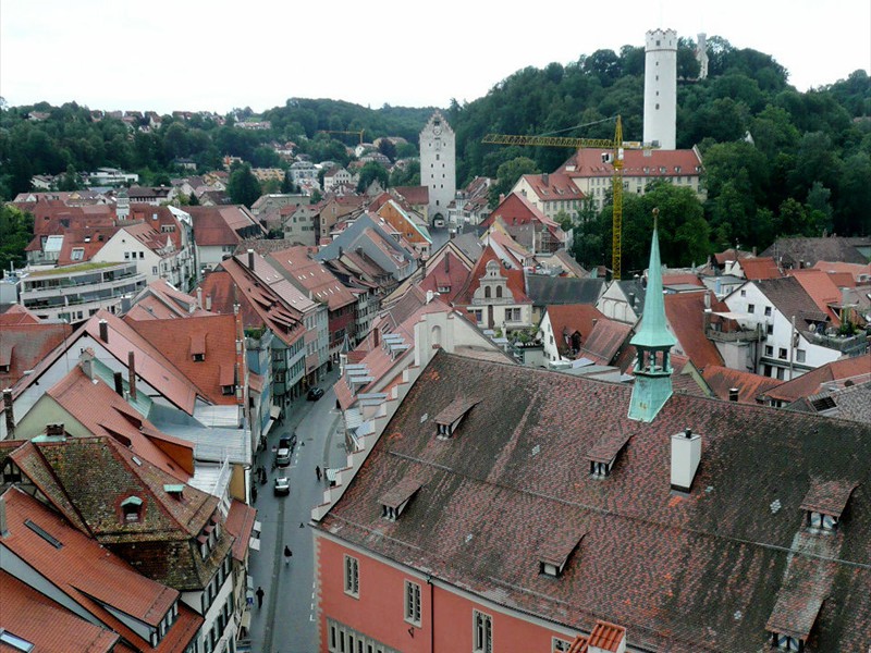 View over the town hall to the 'Mehlsack'