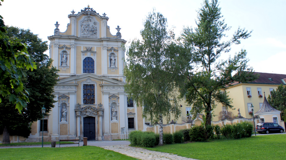 façade baroque de l'église collégiale St. André an der Traisen