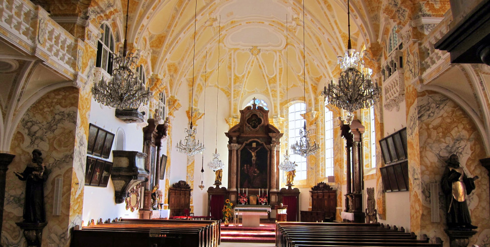 Sankt Anna church in Obertalheim, Interior view