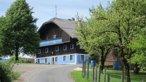 blaues Gasthaus in Zagling