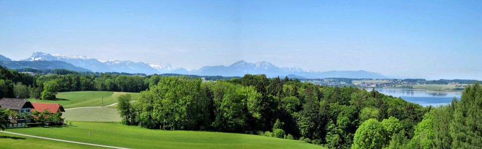 Panorama avec le lac Wallersee