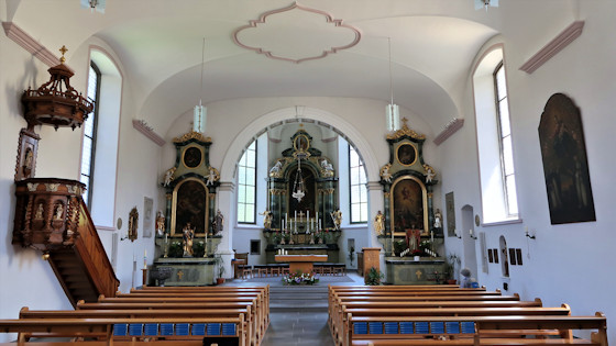 Église St. Peterzell, vue intérieure