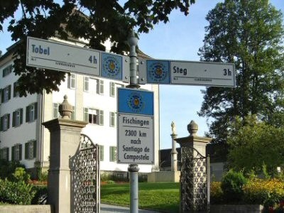 Signpost at Fischingen Monastery