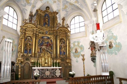 Main altar St. Jost Chapel in Blatten