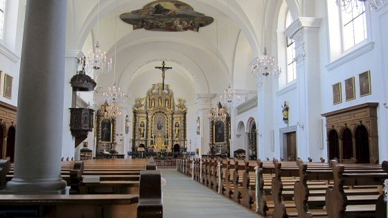 Vue intérieure de l'église St. Gallus à Kriens