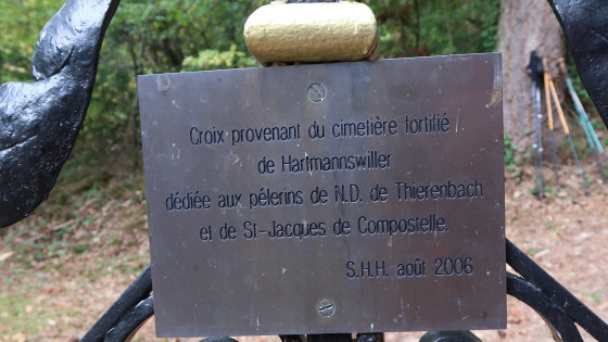 Inscription by the cross