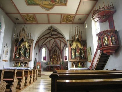 Photographie de l'intérieur de l'église St. Martin à Schemmerberg