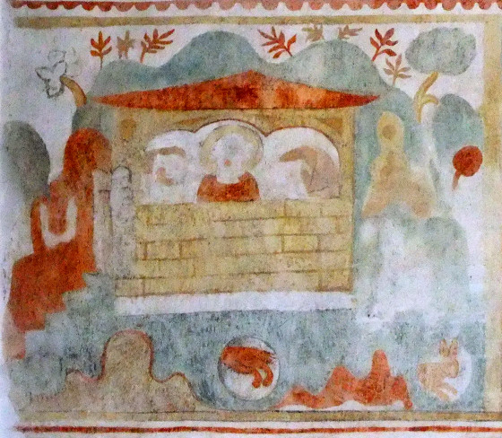 Fresque : fondation de l'abbaye de Surbourg