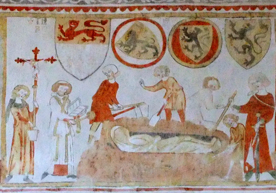 Fresque: Évêque Arbogast Mise au tombeau