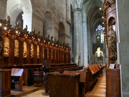 baroque choir stalls in Heiligenkreuz