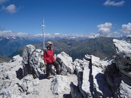 Gerhard on topof the Bella Tola, 3025m