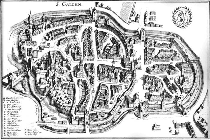 carte de St. Gall 1642