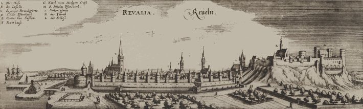old engraving of Tallinn
