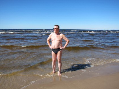 Badegast in der Ostsee