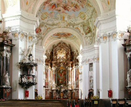 Engelszell church interior view
