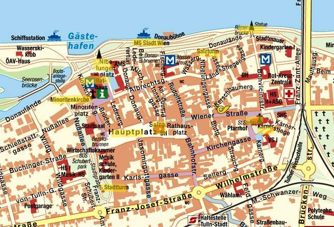 Plan de la ville de Tulln