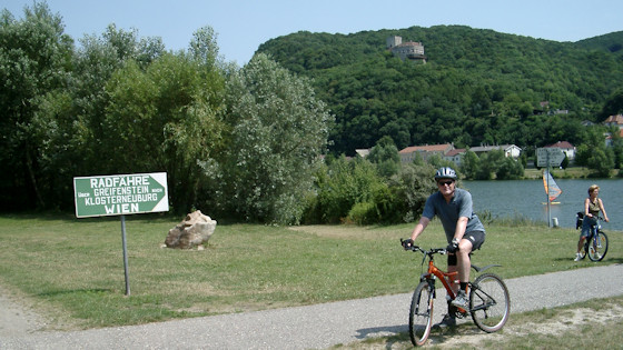 at the Danube cycle route