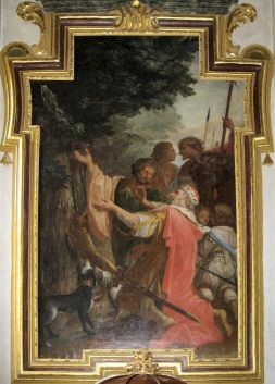 Gemälde in der Jesuitenkirche in Wien: Leopold III findet den Schleier