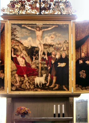 Altarbild in der Herder Kirche von Lucas Cranach