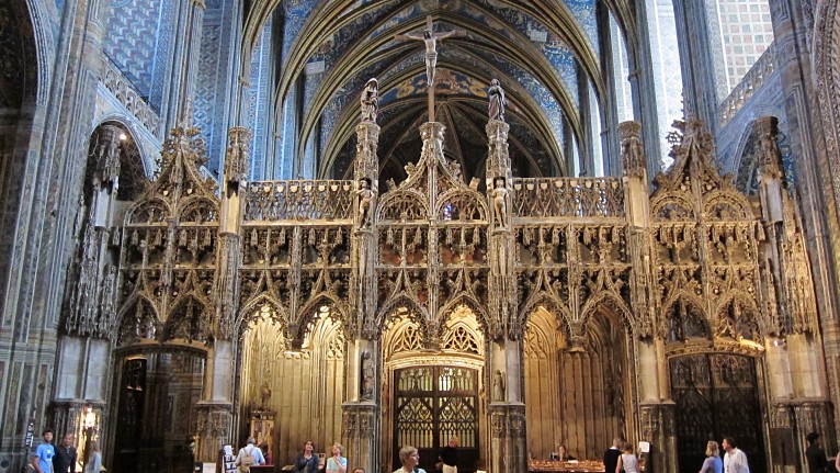 Rood screen and choir screen in Sainte-Cécile Cathedral in Albi