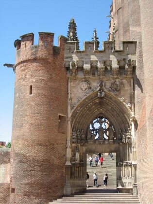 Entrance to Sainte-Cécile Cathedral in Albi