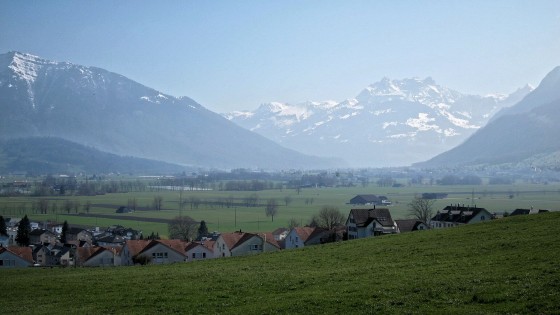 view to the Glarner Alps