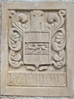 crest carved in stone
