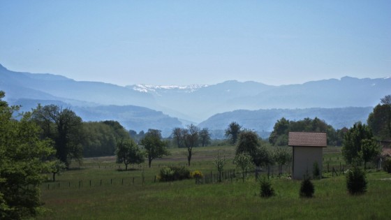View to the French Alps