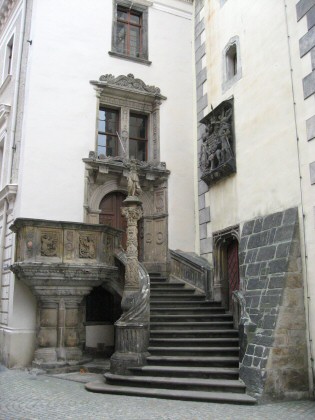 escalier de l'hôtel de ville à Görlitz