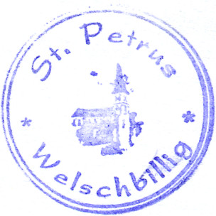 pilgrim stamp Welschbillig