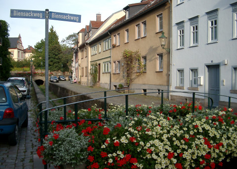 Pont de fleurs dans le Tränke