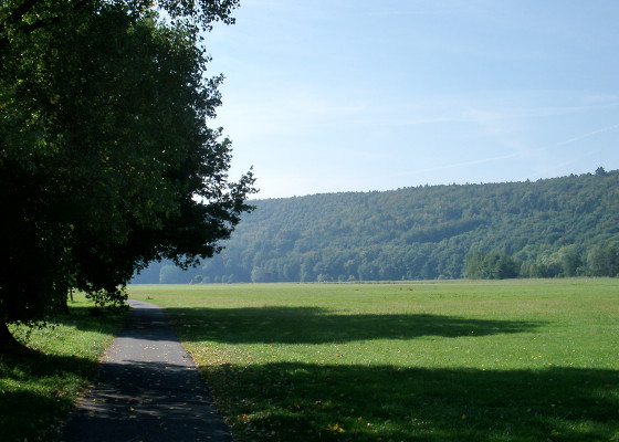 cycle path in the Saale valley