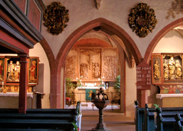 Detwang, church interior view