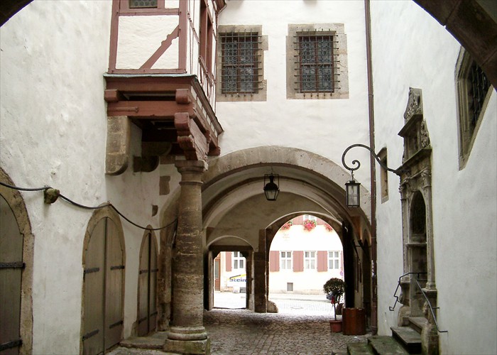 Historiengewölbe im gotischen Teil des Rathauses