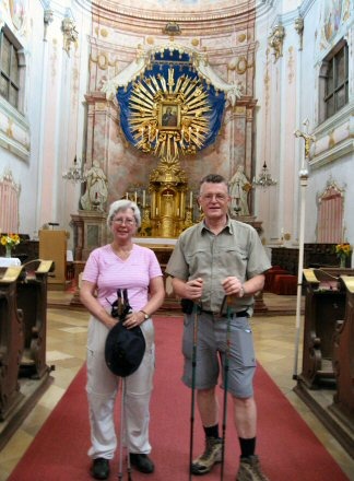 Vreni et Gerhard à l'église de Maria Langegg