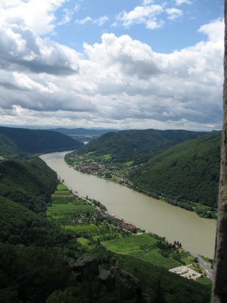 View of the Danube upstream