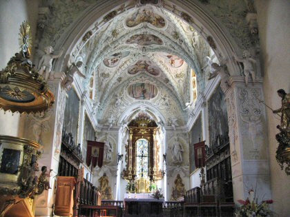 Interior view church of abbey Ardagger