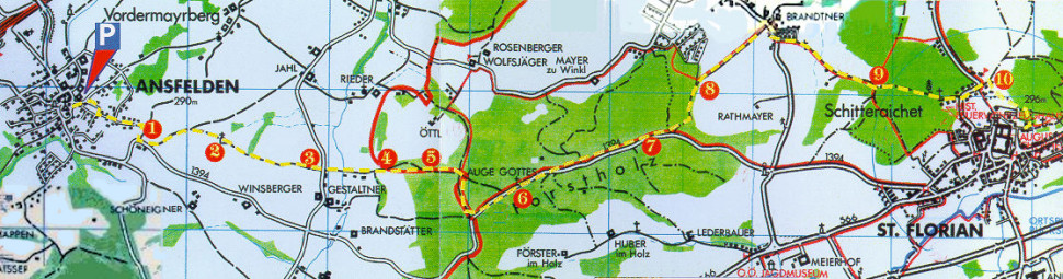 Karte Anton Bruckner Sinfonie Weg