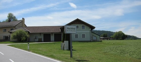 Panneau d'agglomération Hochfeld