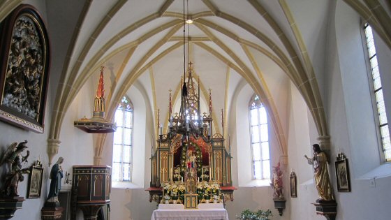 Church in Pfongau, interior view